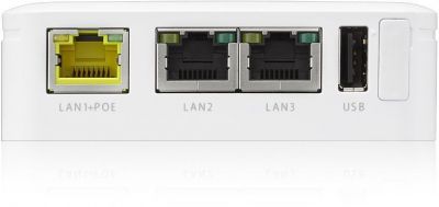 Точка доступа Zyxel NebulaFlex NWA1302-AC (NWA1302-AC-EU0101F) вид сзади порты LAN PoE USB